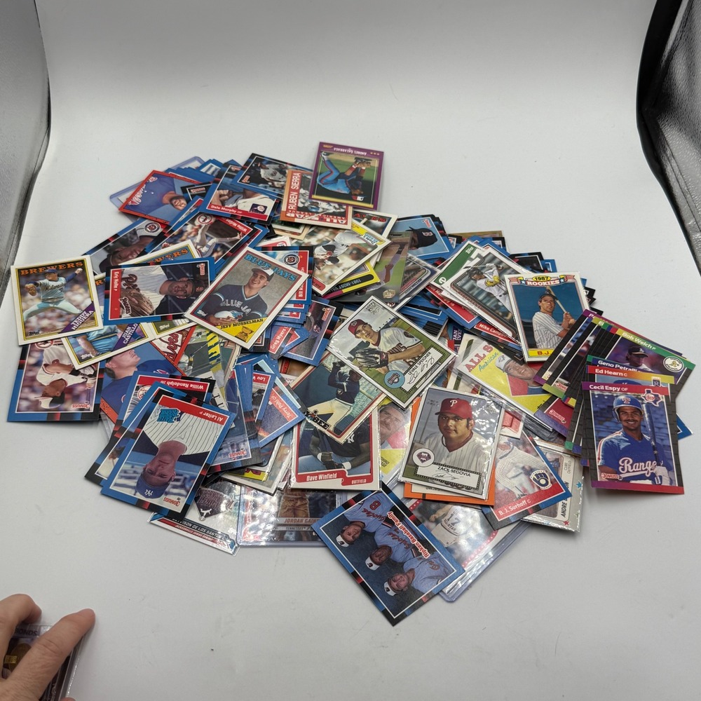 Vintage Baseball Card‎ Lot 1987–1991 Topps Fleer Donruss Junk Wax Era 100+ Cards